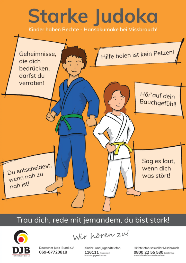 Plakat für Kinder, offen über mögliche Missbrauchsfälle zu reden